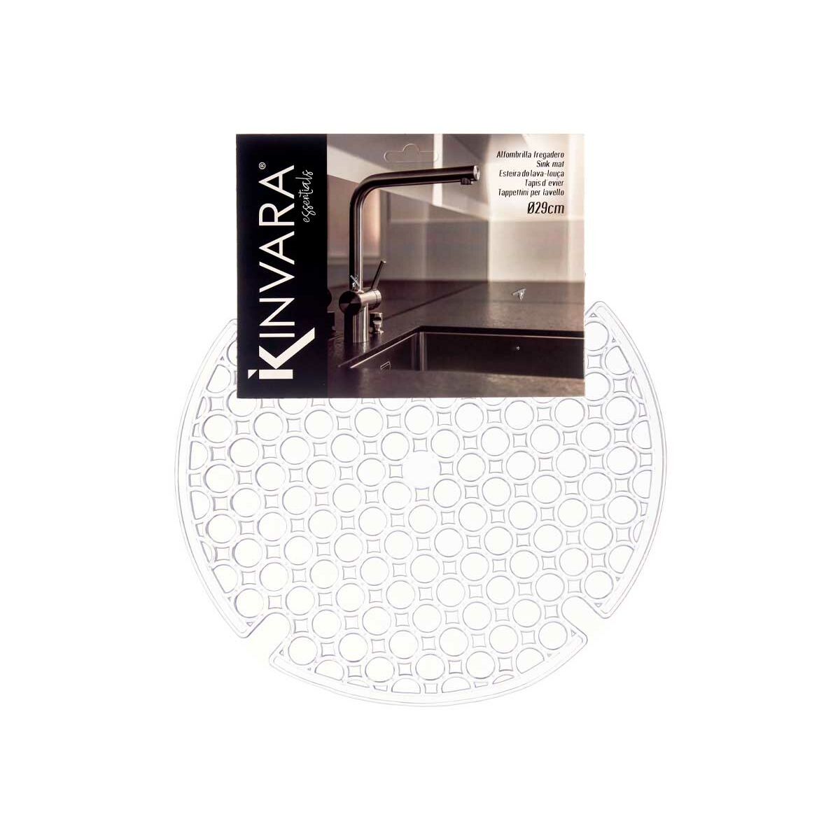 Halkfri matta Kinvara Transparent Plast 29 x 0,1 x 29 cm Diskho (12 antal) - 3