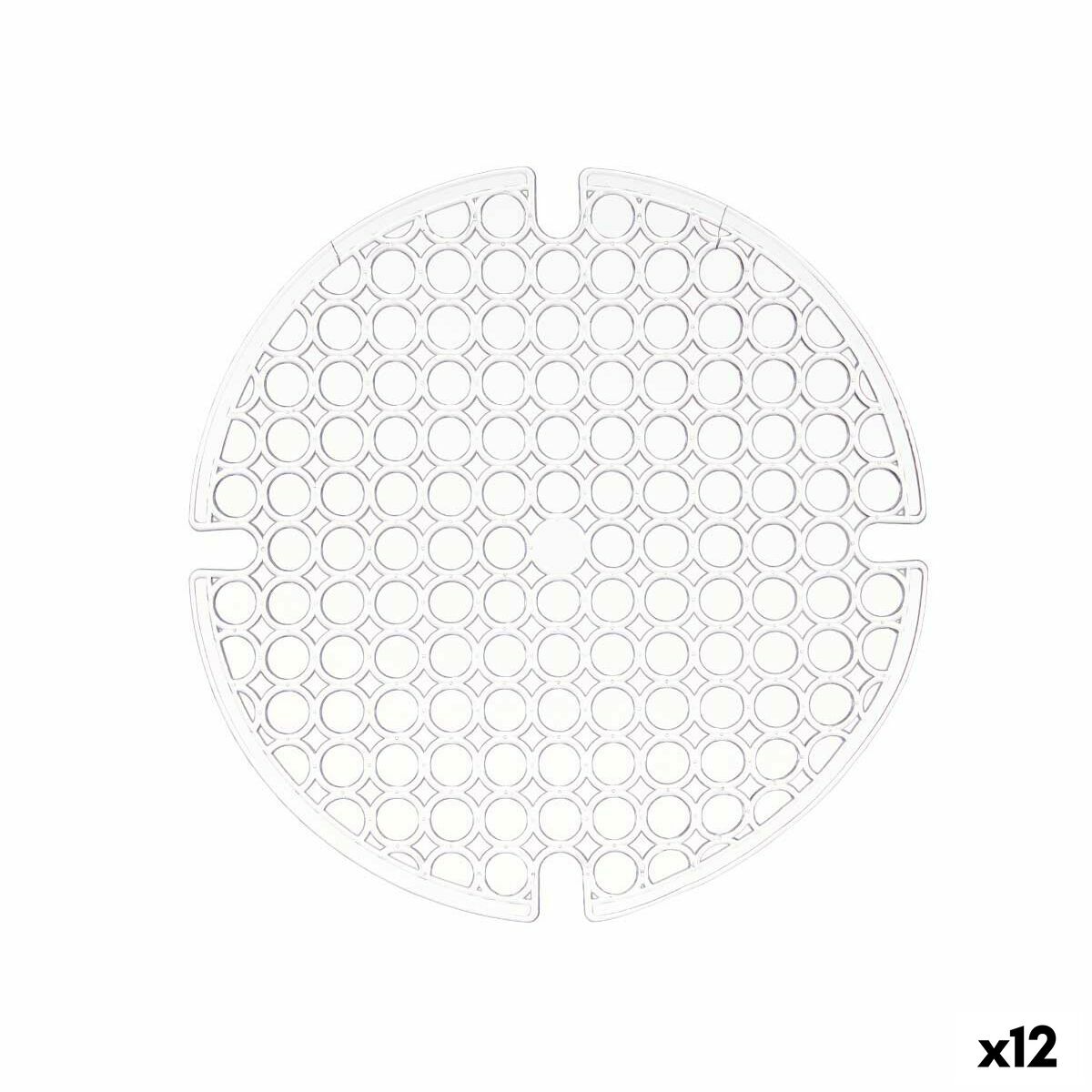 Halkfri matta Kinvara Transparent Plast 29 x 0,1 x 29 cm Diskho (12 antal)