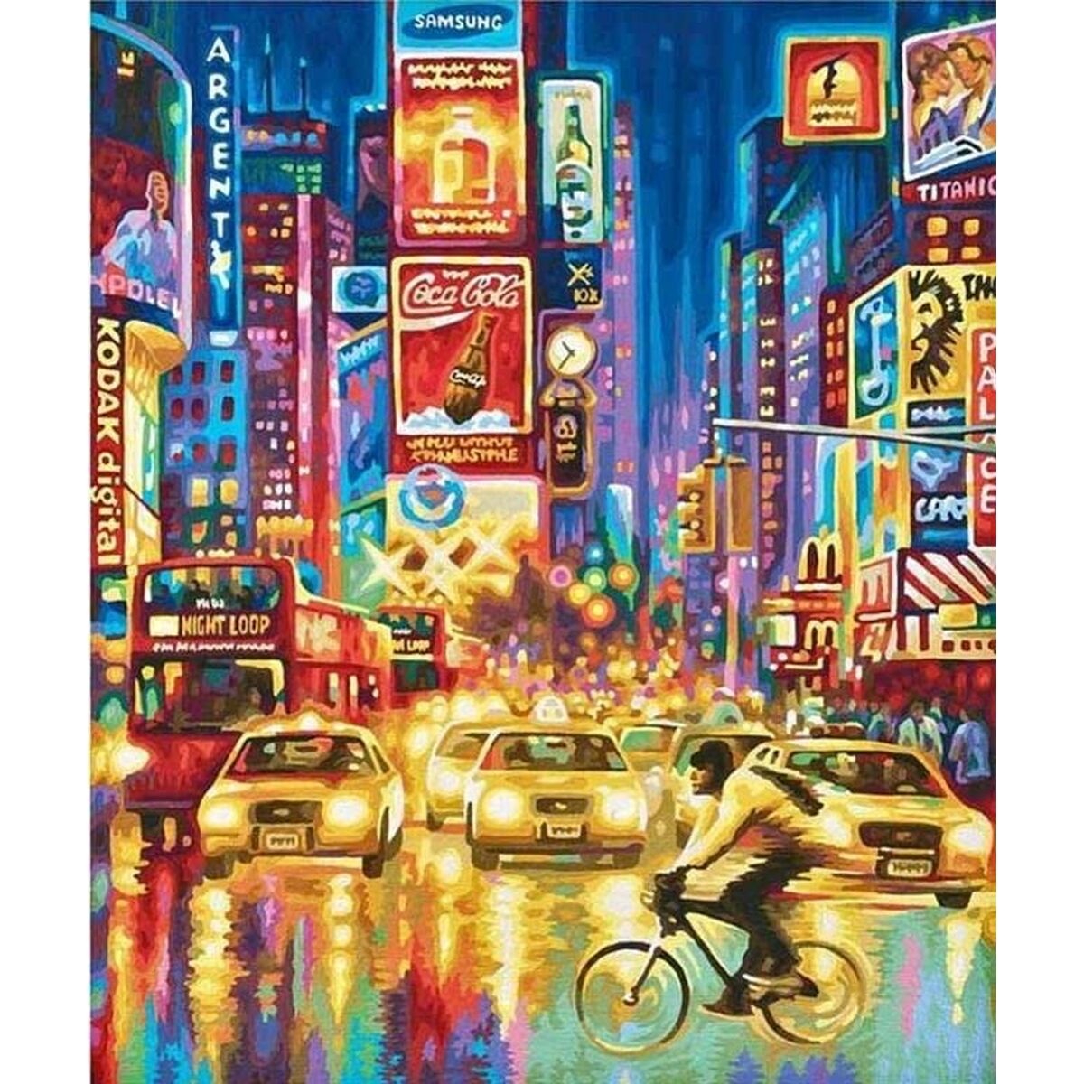 Målning med siffror Alex Bog Amazing Times Square NYC 40 x 50 cm Siffror - 7