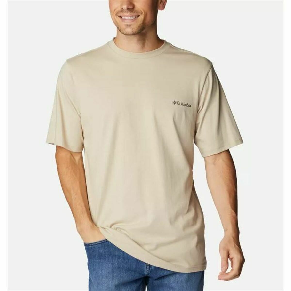 T-shirt med kortärm Herr Columbia Csc Basic Logo™ Ljusbrun Berg - 5