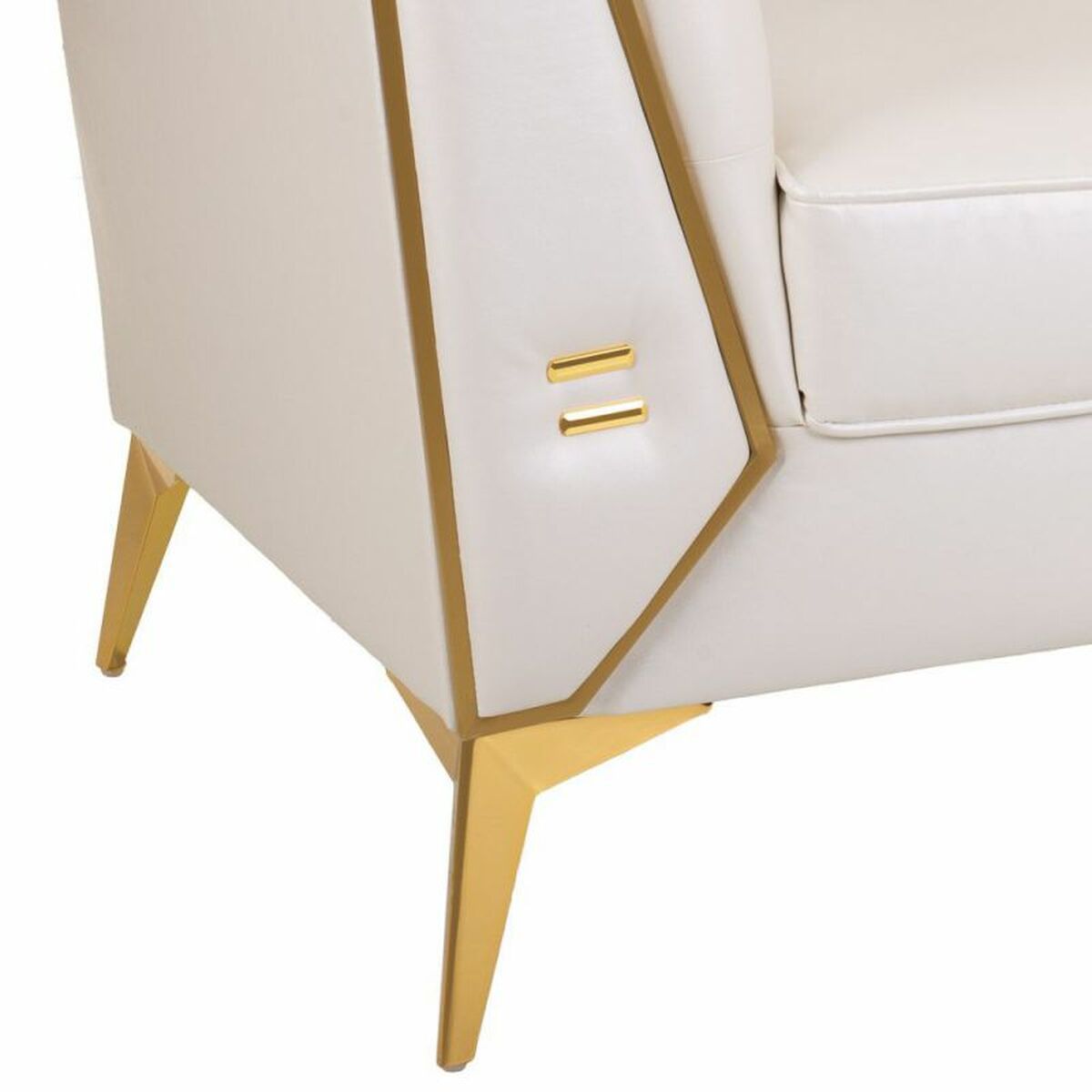 Fåtölj Alexandra House Living Vit 72 x 75 x 104 cm Möbeltapetsering - 8
