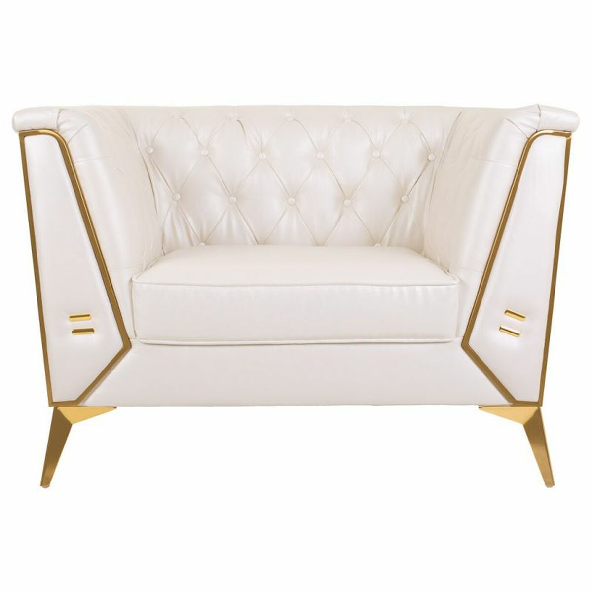 Fåtölj Alexandra House Living Vit 72 x 75 x 104 cm Möbeltapetsering - 3
