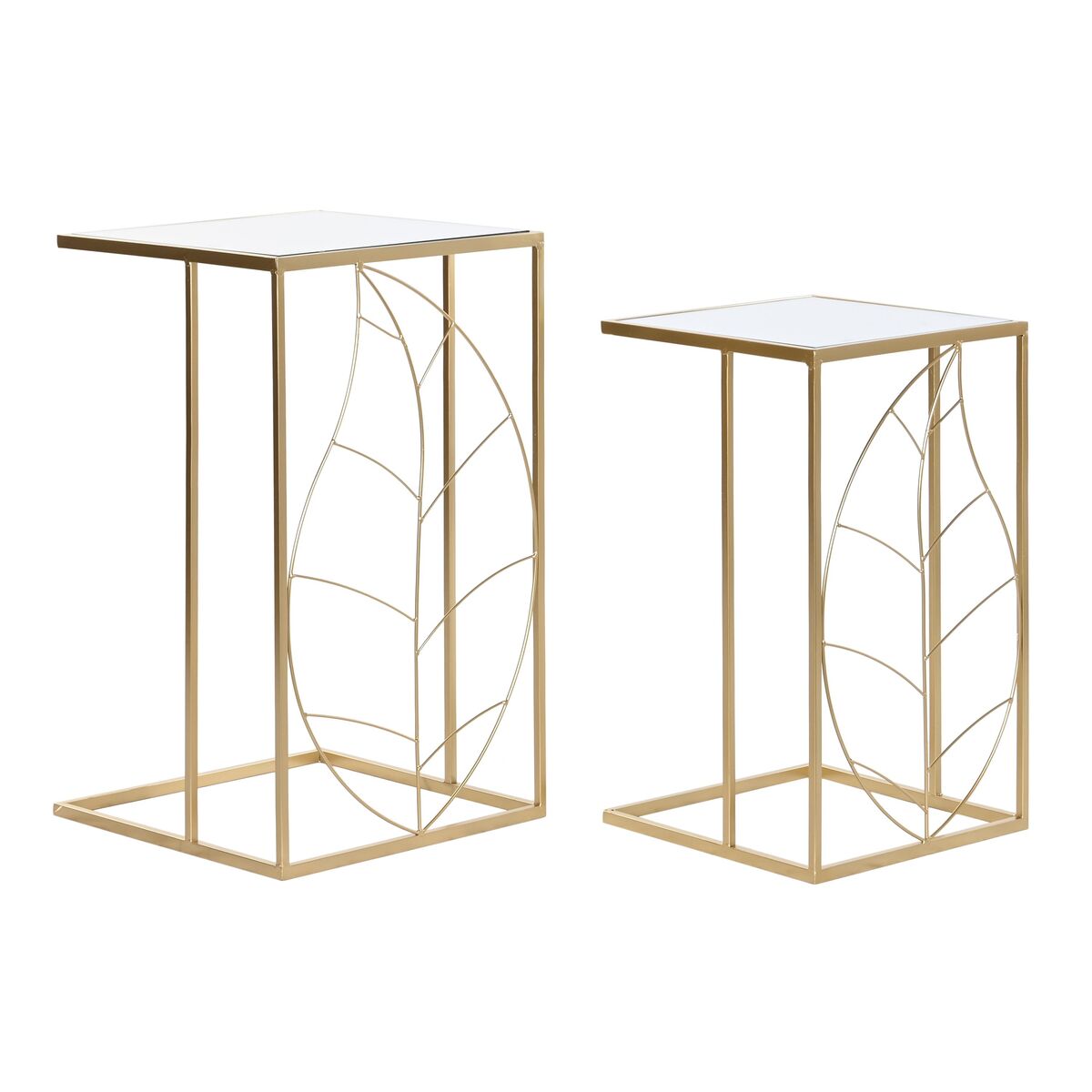 2-bordsset DKD Home Decor Gyllene 37 x 37 x 65 cm - 2