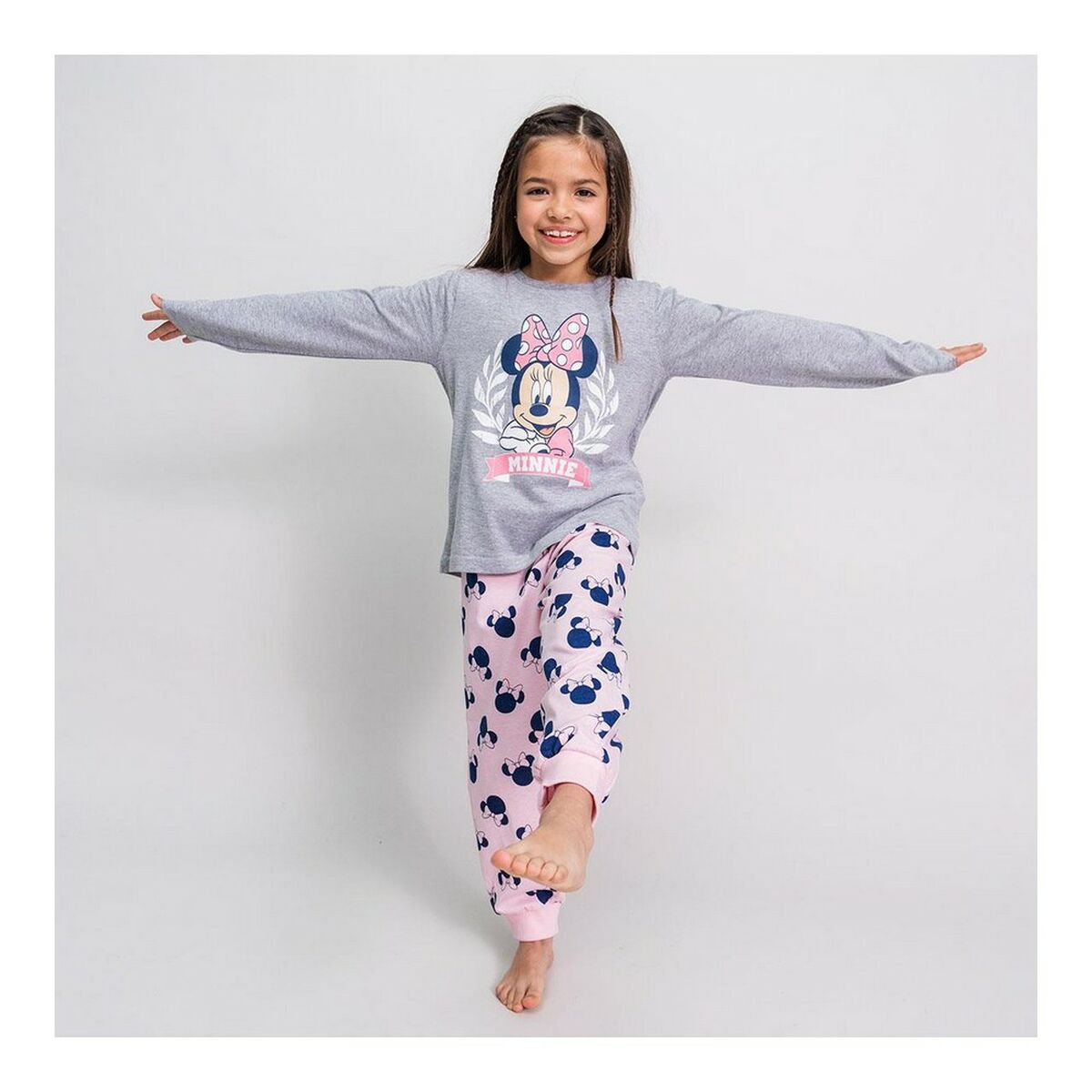 Pyjamas Barn Minnie Mouse Grå - 3