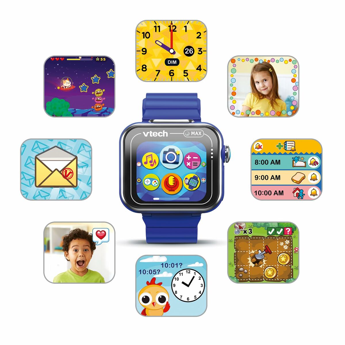 Barnklocka Vtech Kidizoom Smartwatch Max 256 MB Interaktivt Blå - 10