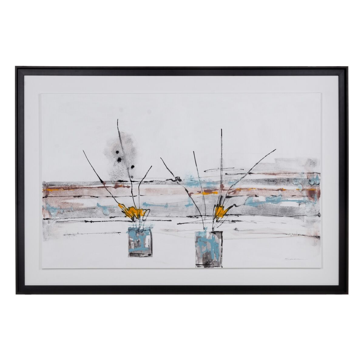 Tavla Svart Multicolour Vas 146 x 4 x 96 cm