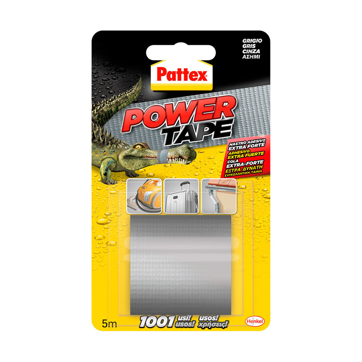 Silvertejp Pattex power tape Grå (5 m x 50 cm)