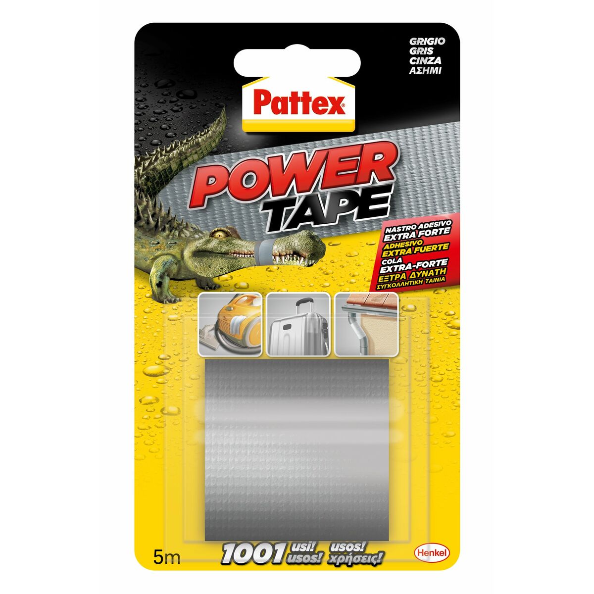 Silvertejp Pattex power tape Grå (5 m x 50 cm) - 12