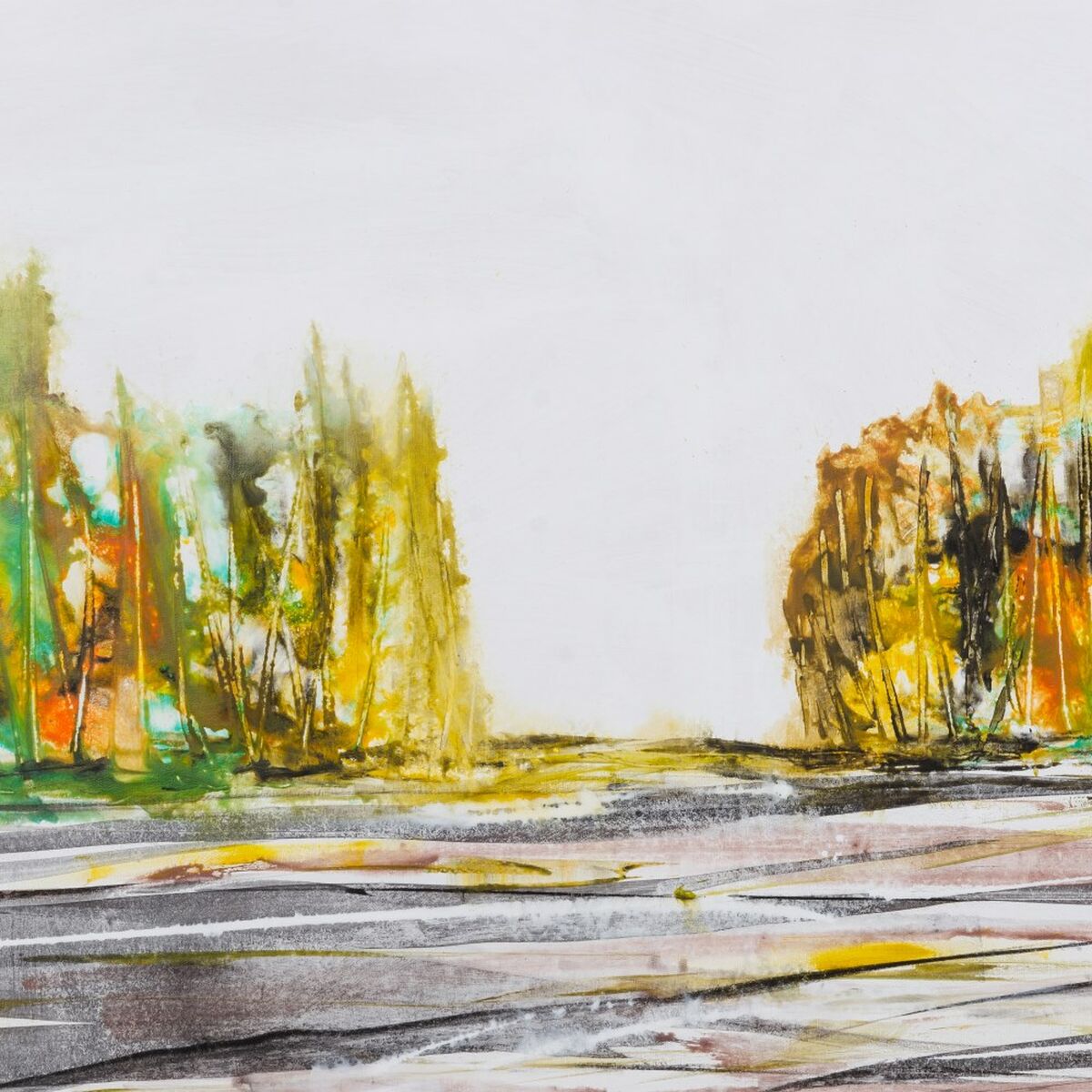 Tavla Multicolour Naturell Abstrakt 146 x 4 x 96 cm - 2