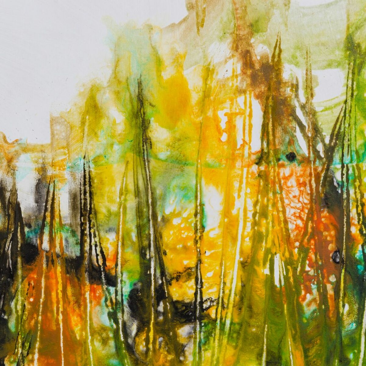 Tavla Multicolour Naturell Abstrakt 146 x 4 x 96 cm - 3