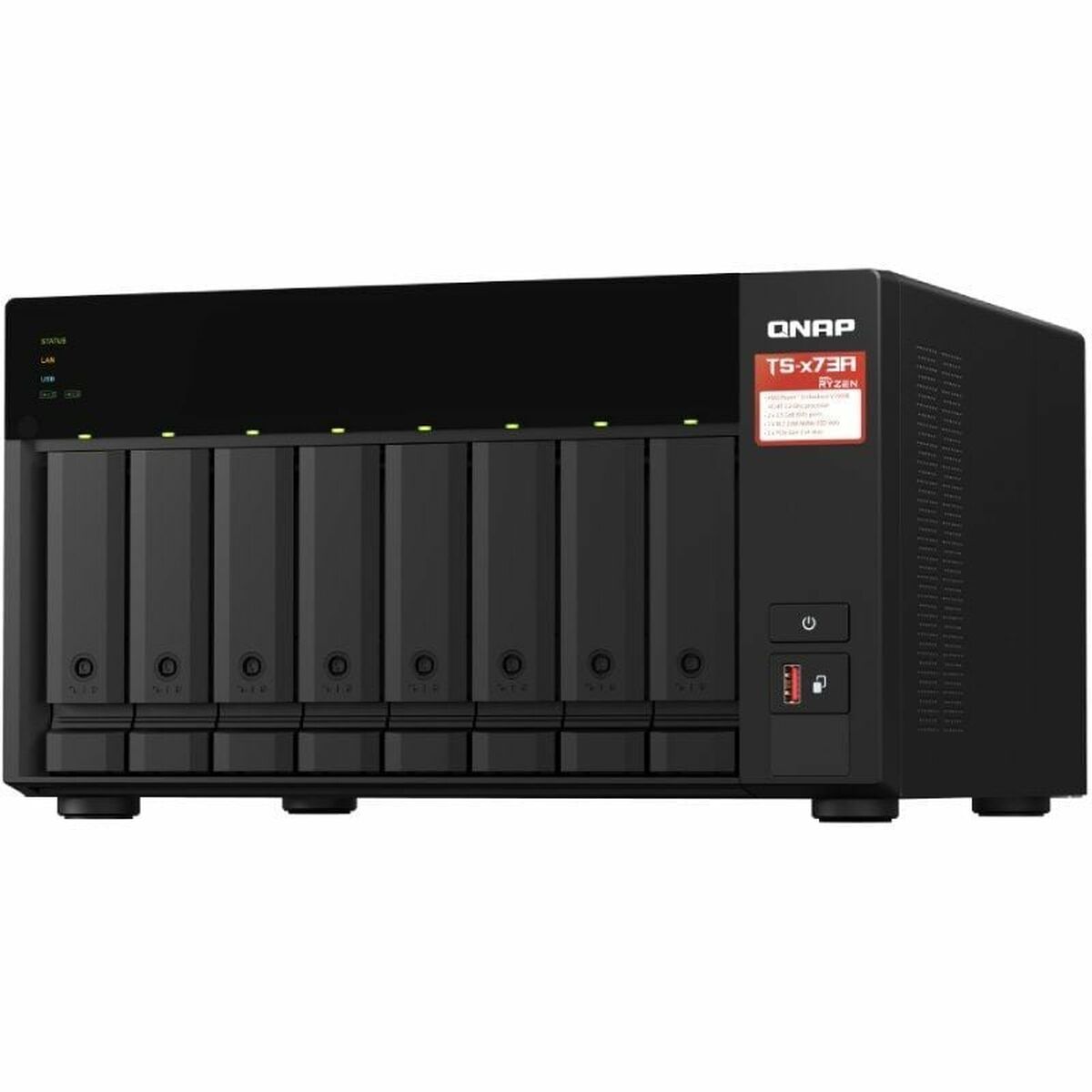 Nätlagringsenhet NAS Qnap TS-873A-8G Svart AMD Ryzen V1500B - 2