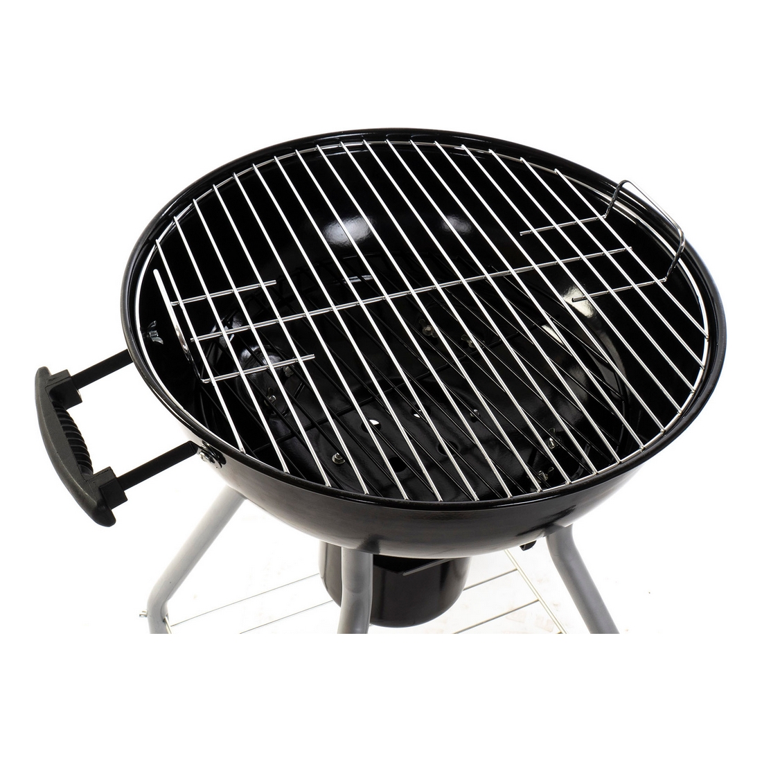 Kolgrill med lock och hjul DKD Home Decor Svart Metall Plast Rektangulär 52,4 x 59 x 91,6 cm - 4