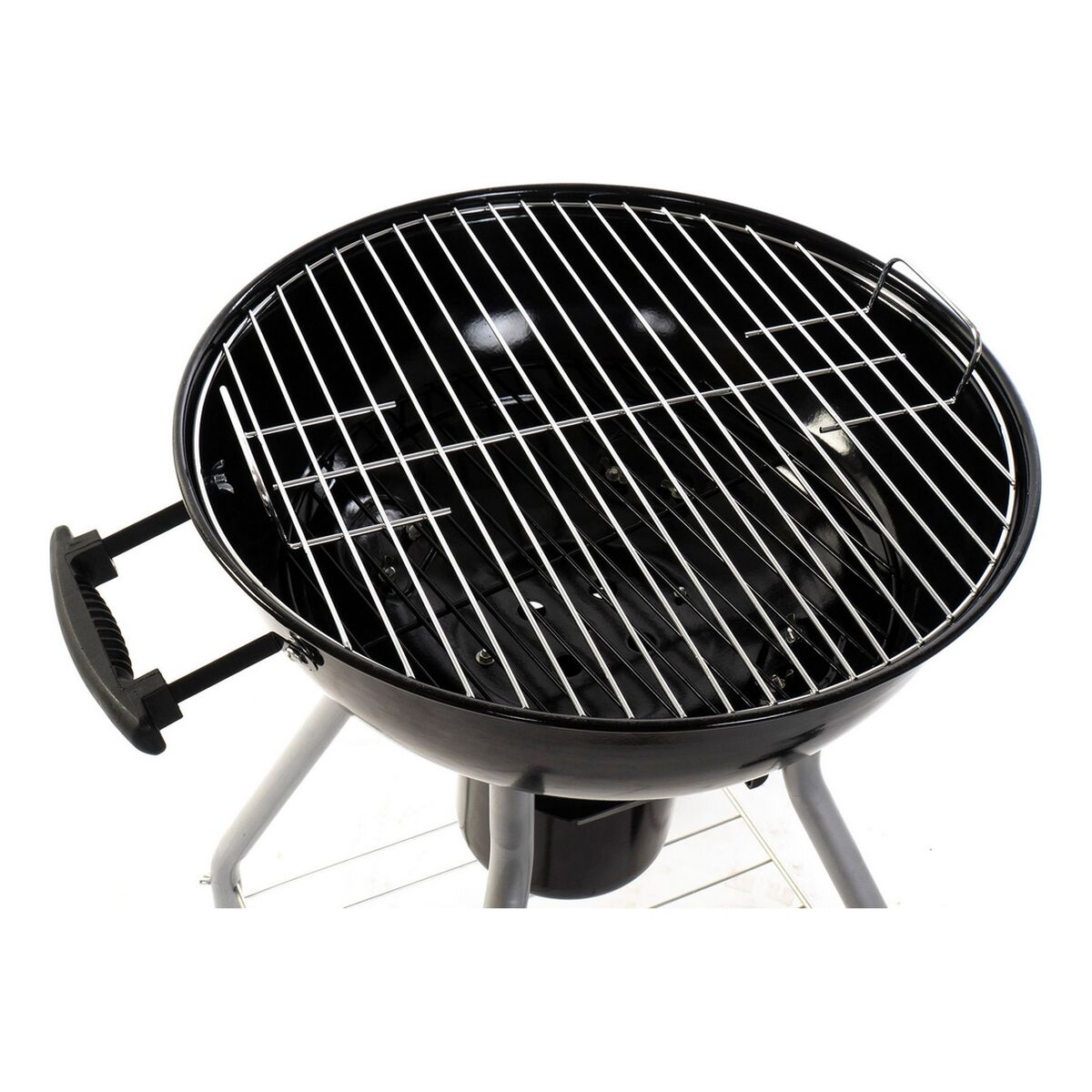 Kolgrill med lock och hjul DKD Home Decor Svart Metall Plast Rektangulär 52,4 x 59 x 91,6 cm - 15