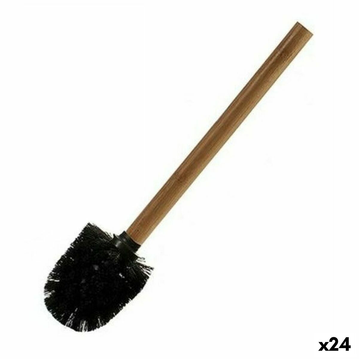 Toalettborste Berilo Brun Svart Bambu 8 x 35,5 x 8 cm (24 antal)