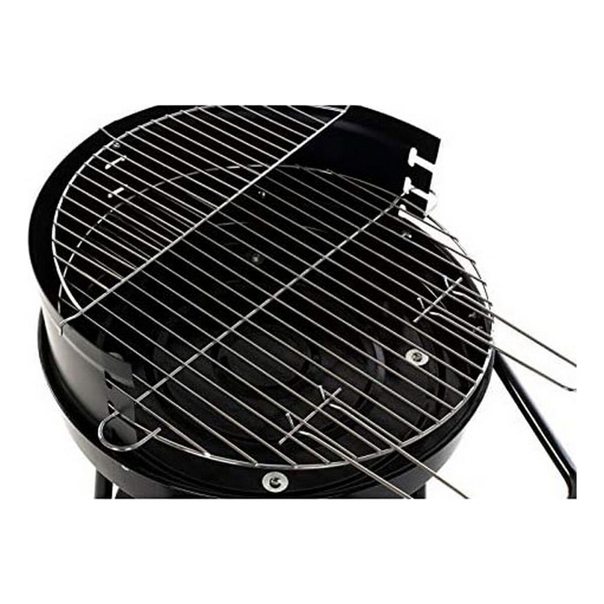 Kolgrill med hjul DKD Home Decor Svart Metall Plast 59 x 49,5 x 82 cm - 17