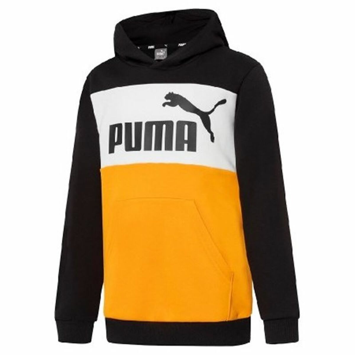 Tröja med huva Unisex Puma Essentials+ Colourblock Gul - 4