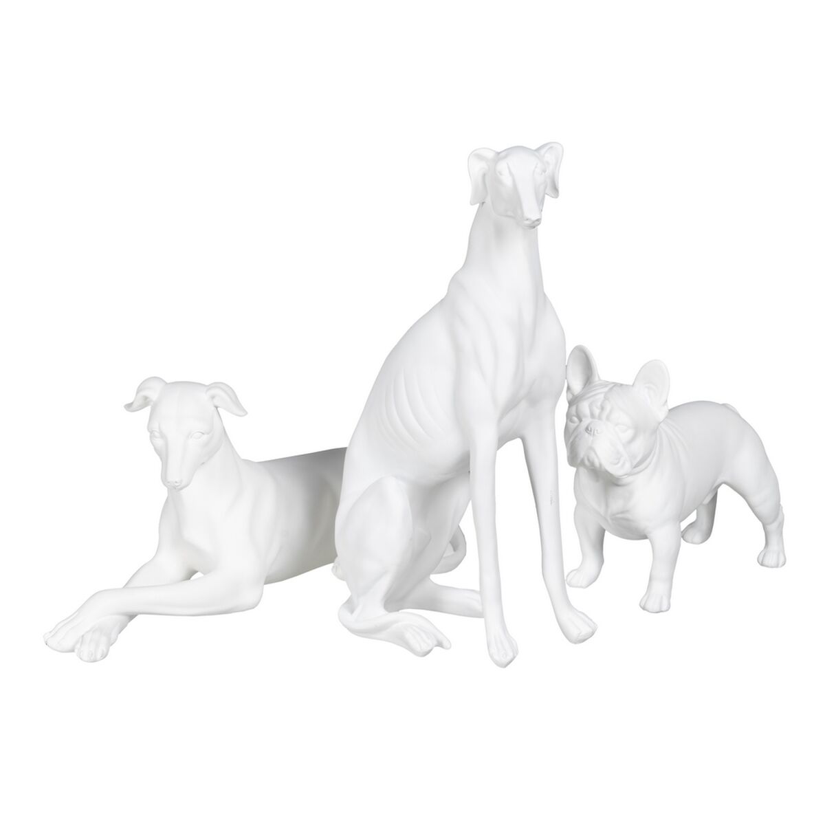 Prydnadsfigur Vit Hund 18 x 12,5 x 37 cm - 5