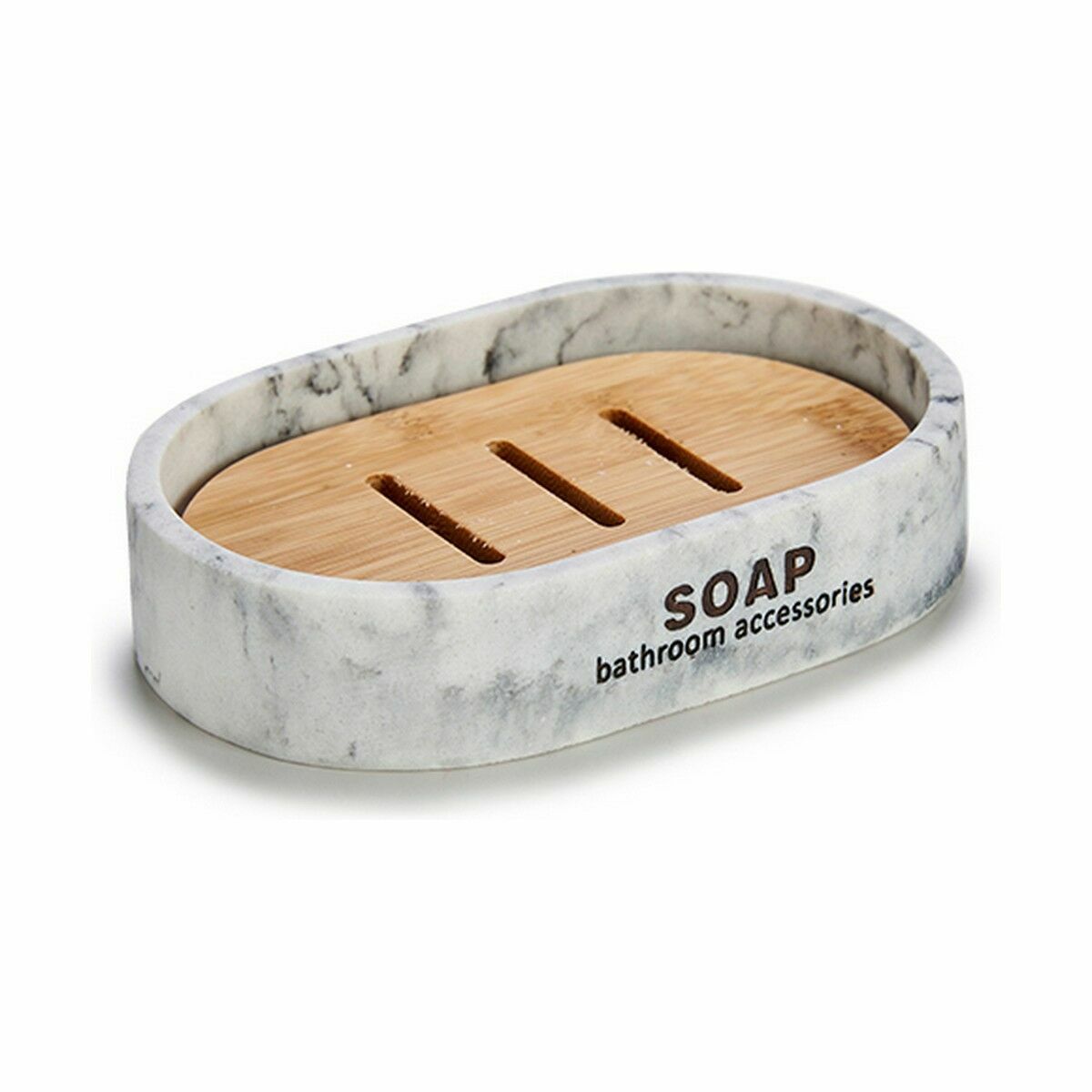 Tvålfat Berilo CN-B5598M-2 Brun Harts Marmor 8 x 2,5 x 12,5 cm 12,5 x 2,5 x 8,5 cm (12 antal) - 2