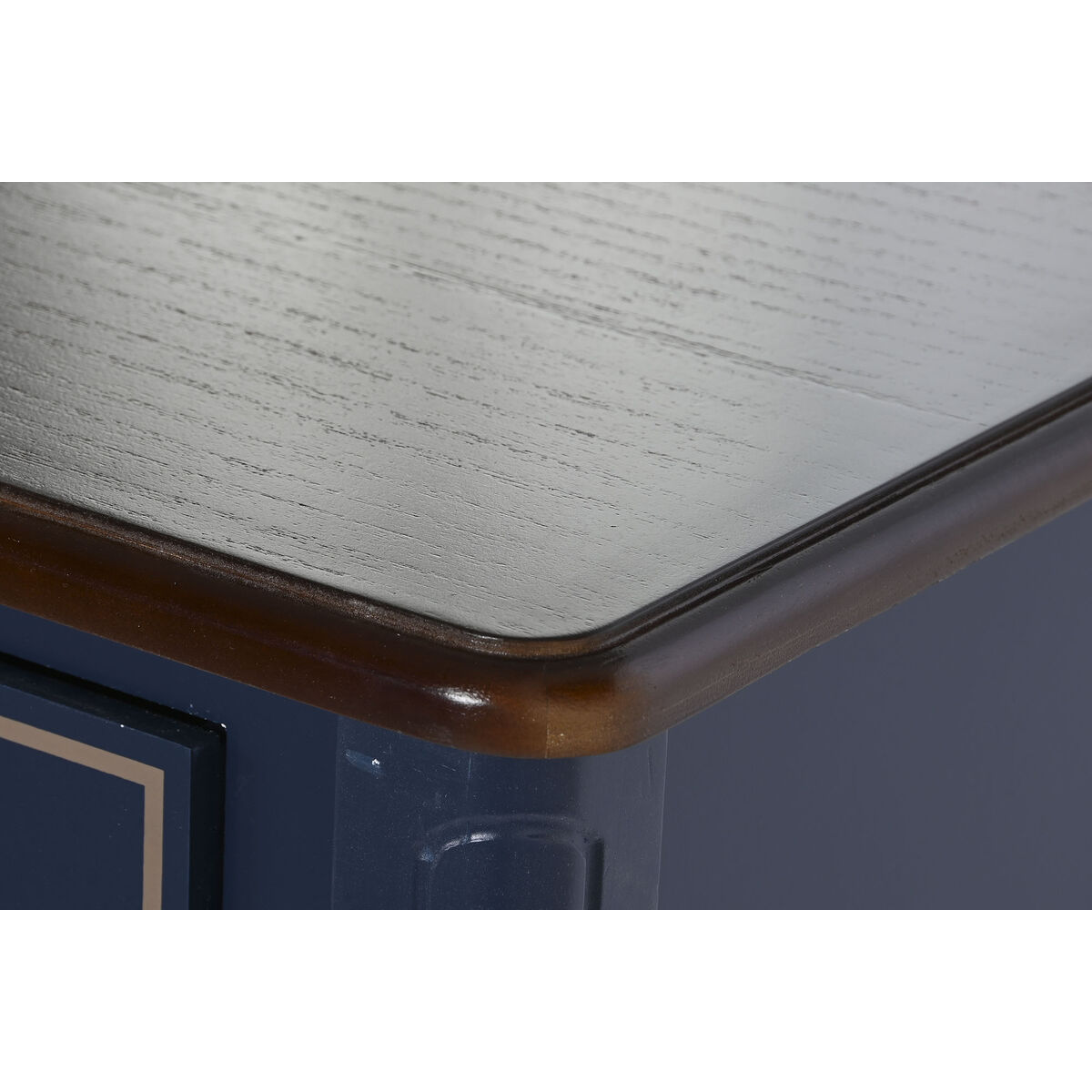 Konsol DKD Home Decor 110 x 40 x 79 cm Keramik Brun Marinblå Paulowniaträ - 3