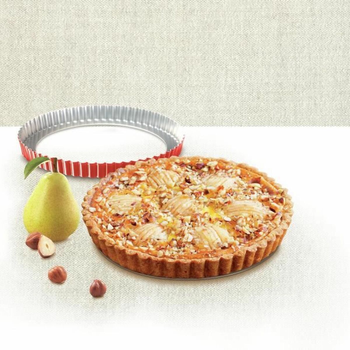 Avtagbar form Tefal Röd Stål Ø 30 cm - 3