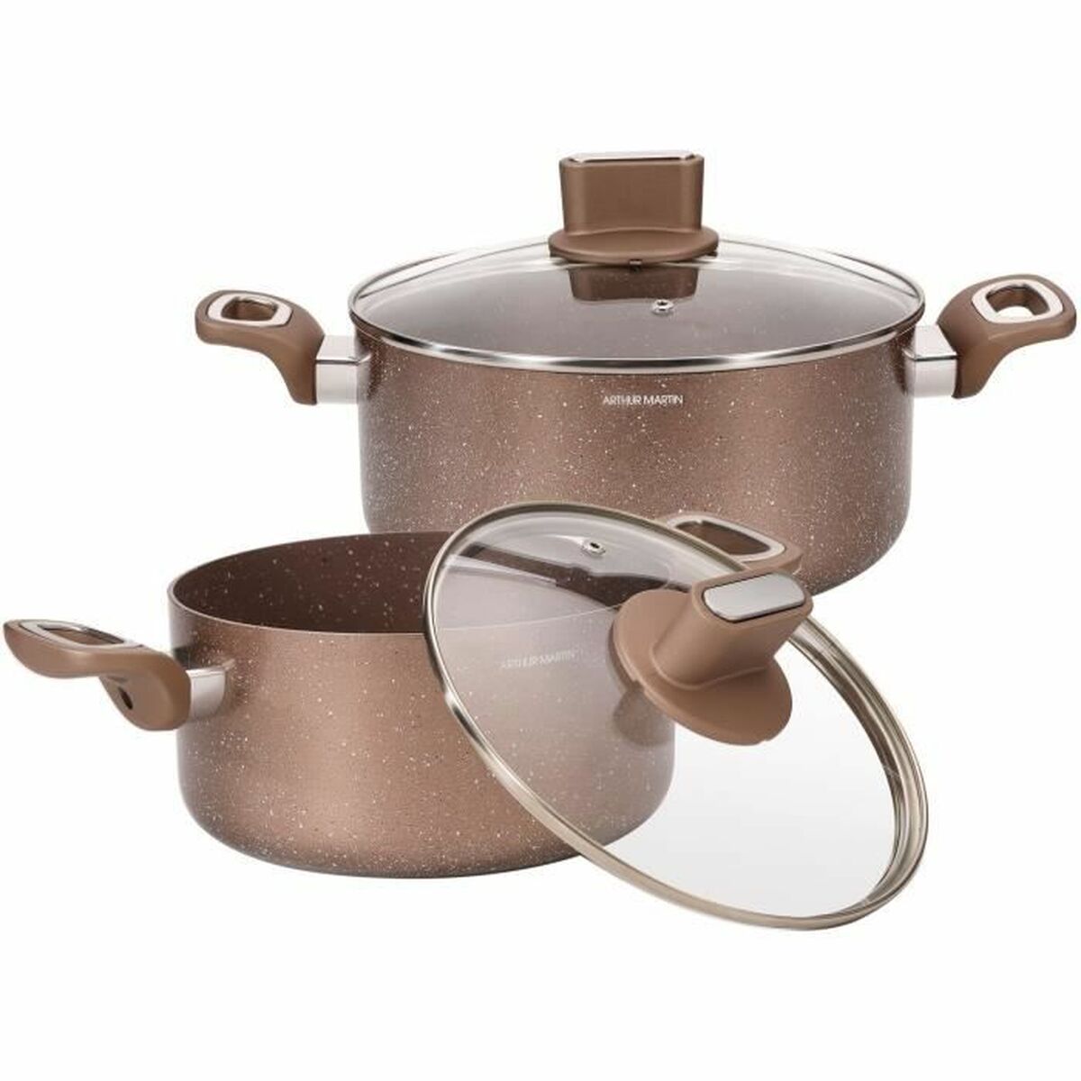 Kastrull med lock Arthur Martin Rosa 4,5 L 4 Delar - 6