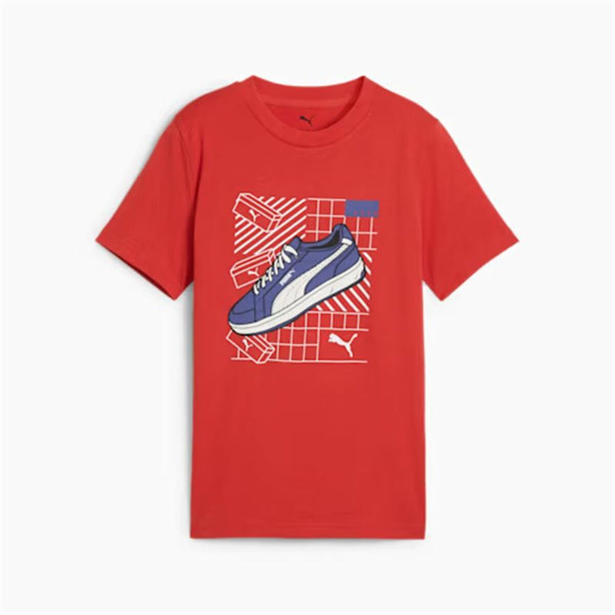 Barn T-shirt med kortärm Puma Graphics Röd