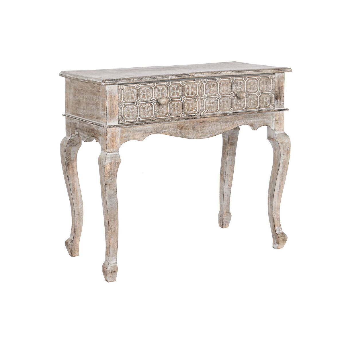 Hallmöbel med 2 lådor DKD Home Decor Vit Brun 91 x 42 x 81 cm