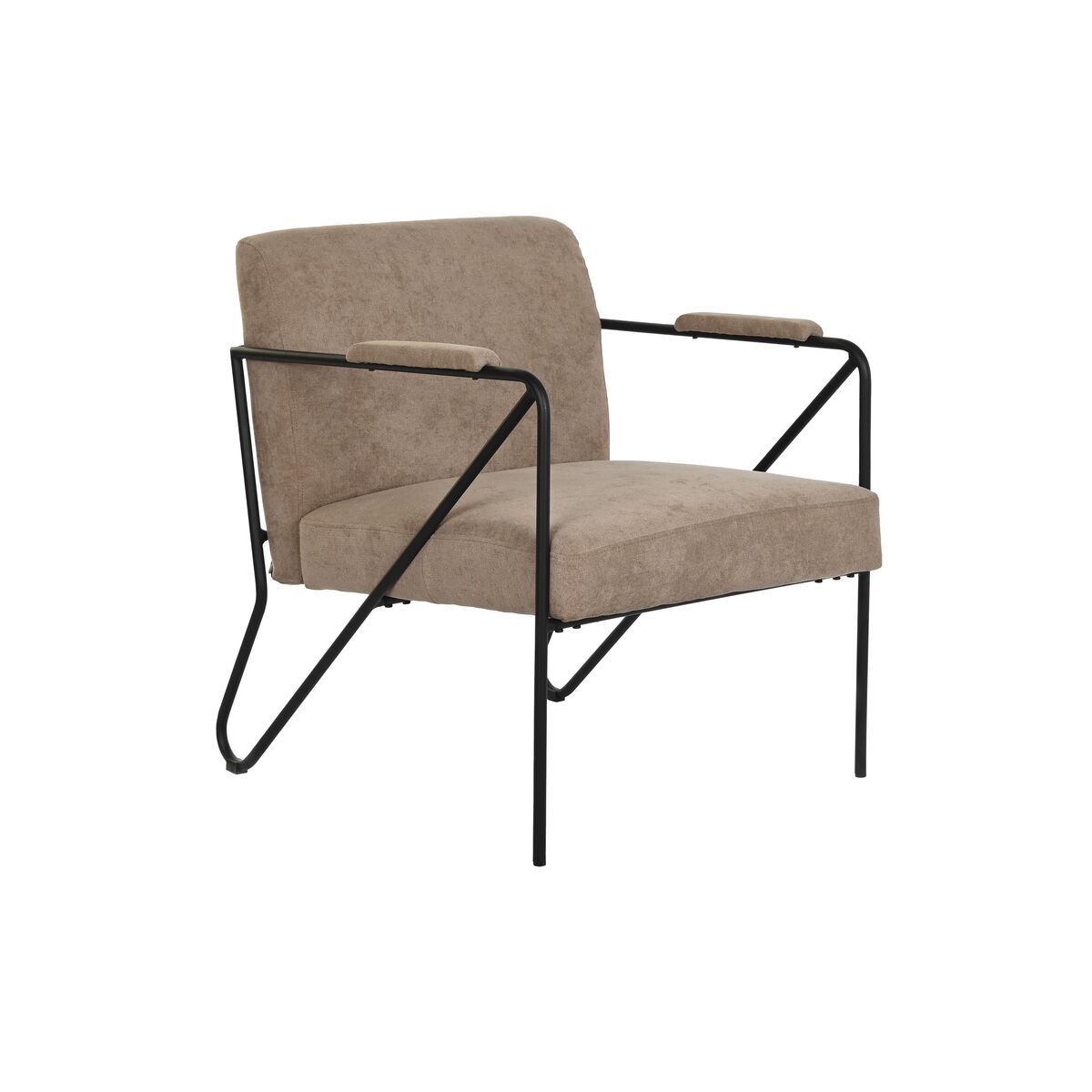 Fåtölj DKD Home Decor Brun Svart 64 x 69,5 x 76 cm 66 x 69,5 x 78 cm