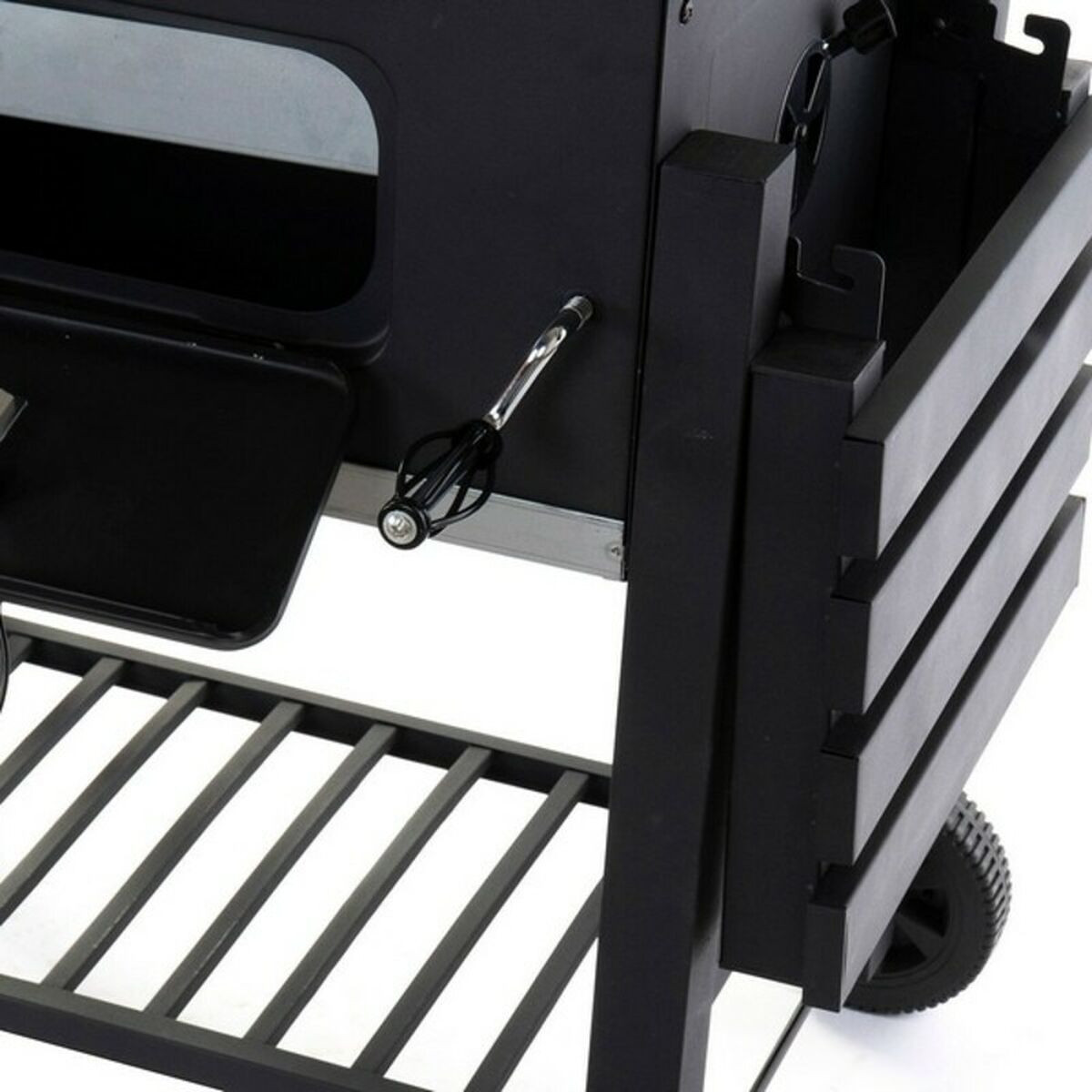 Kolgrill med lock och hjul DKD Home Decor Svart Metall Stål 140 x 60 x 108 cm (140 x 60 x 108 cm) - 12