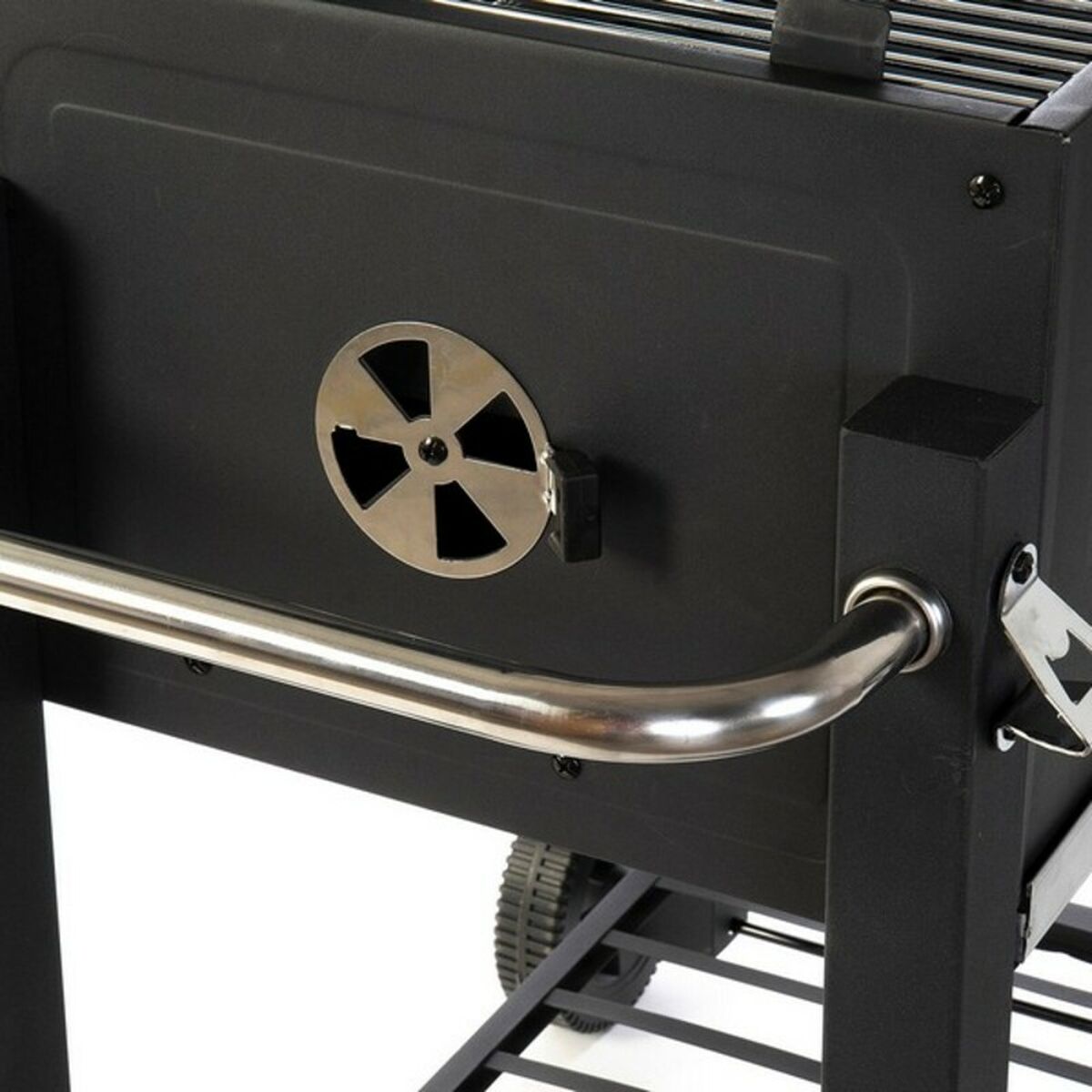 Kolgrill med lock och hjul DKD Home Decor Svart Metall Stål 140 x 60 x 108 cm (140 x 60 x 108 cm) - 15