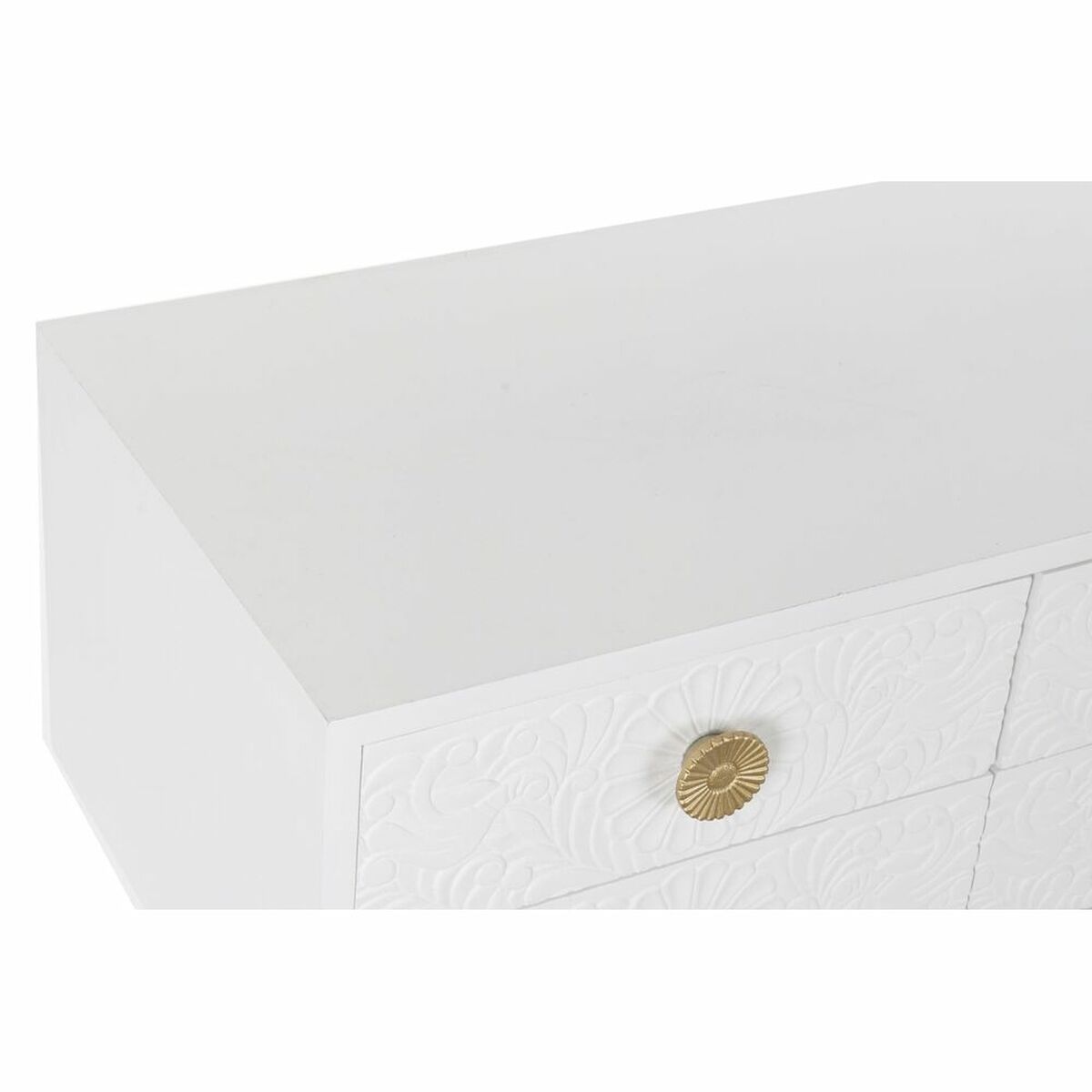TV-möbler DKD Home Decor Vit Gyllene Gran Trä MDF 120 x 42 x 54 cm - 8