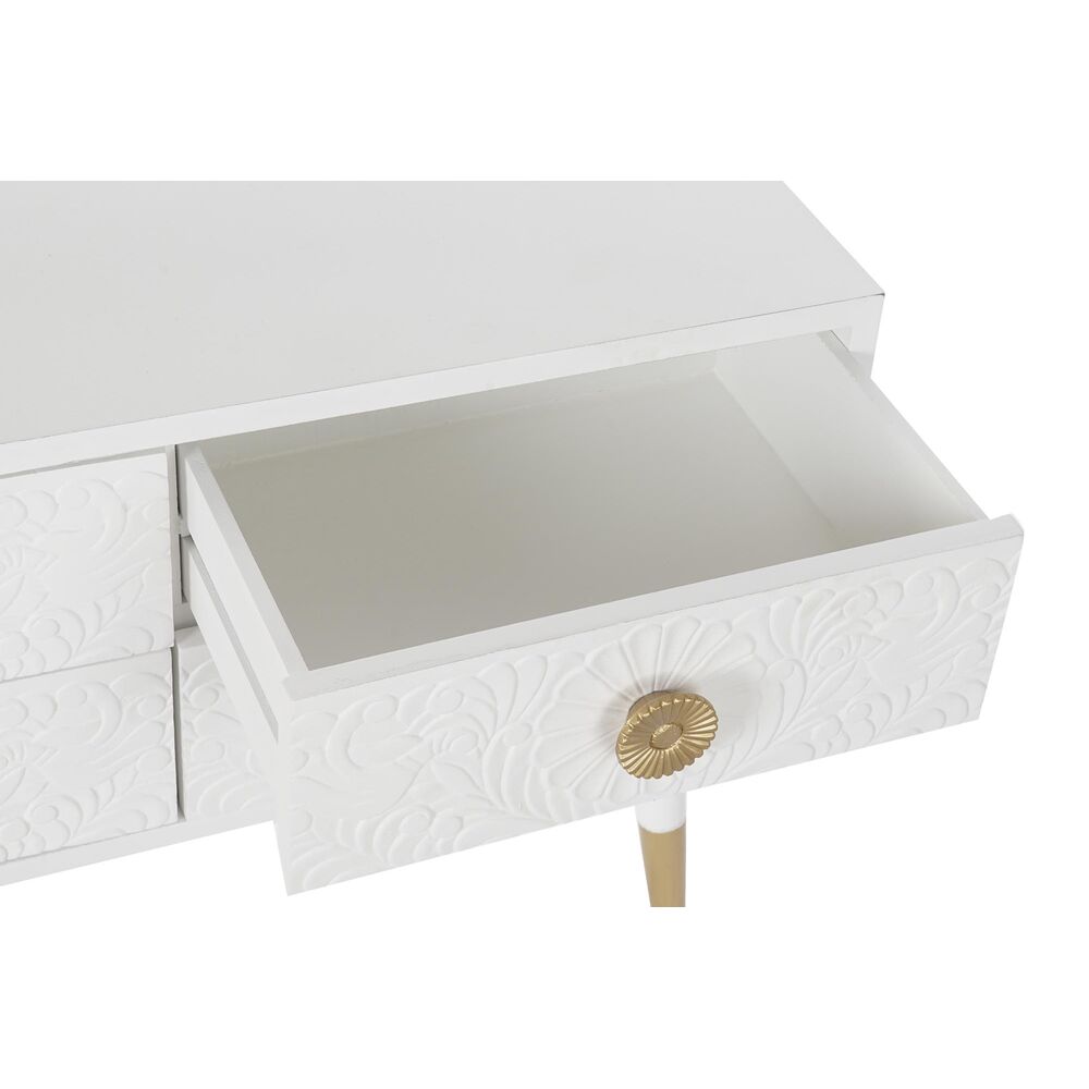 TV-möbler DKD Home Decor Vit Gyllene Gran Trä MDF 120 x 42 x 54 cm - 5
