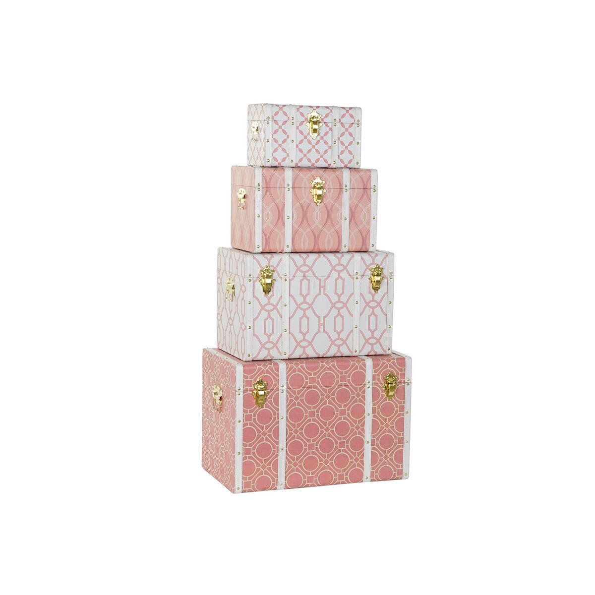 Koffertset DKD Home Decor Polyuretan Trä MDF (60 x 35 x 41 cm)