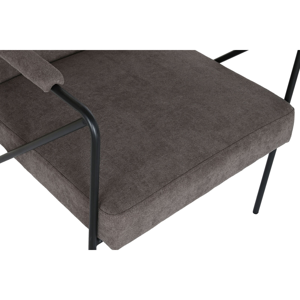 Fåtölj DKD Home Decor Grå Metall Polyester (64 x 69,5 x 76 cm) - 7
