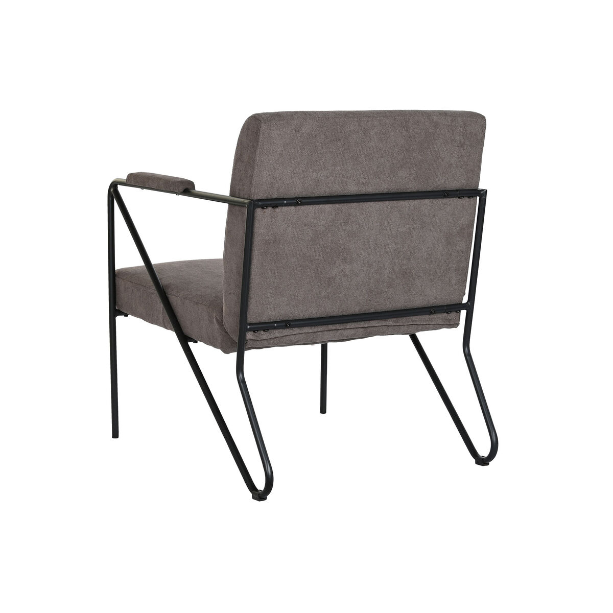 Fåtölj DKD Home Decor Grå Metall Polyester (64 x 69,5 x 76 cm) - 3