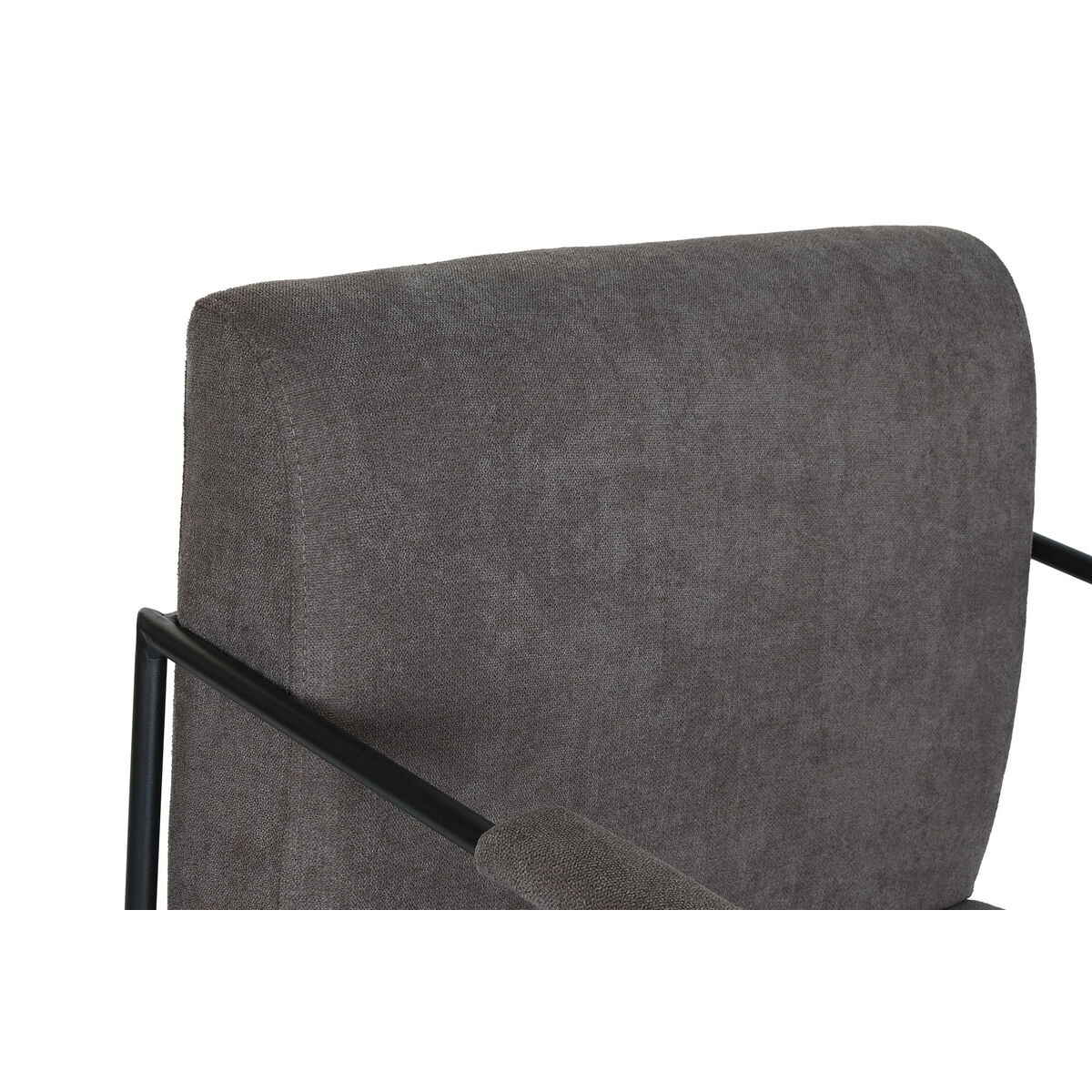 Fåtölj DKD Home Decor Grå Metall Polyester (64 x 69,5 x 76 cm) - 6