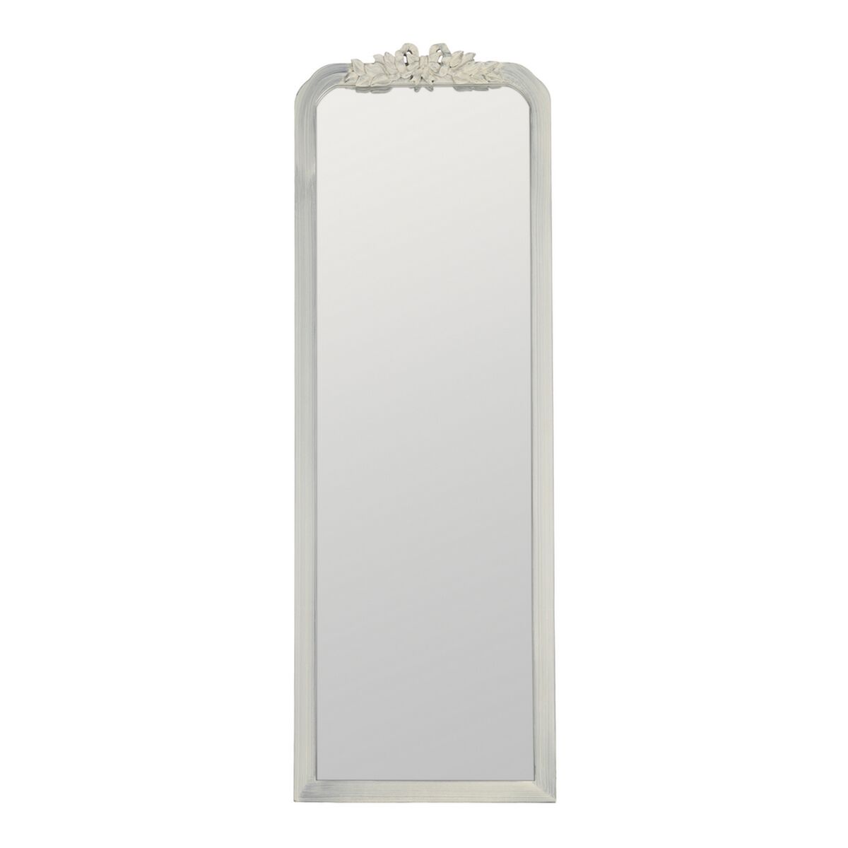 Fristående spegel Vit Glas Paulowniaträ 60 x 180 x 4 cm - 3