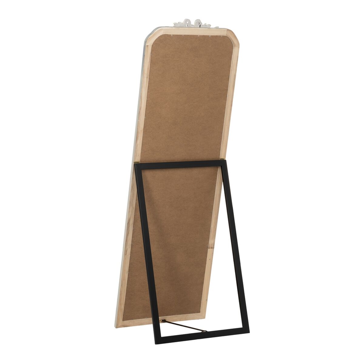 Fristående spegel Vit Glas Paulowniaträ 60 x 180 x 4 cm - 4