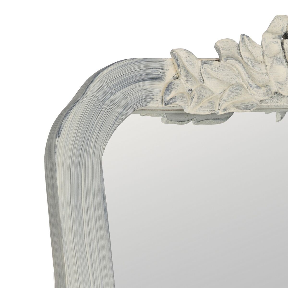 Fristående spegel Vit Glas Paulowniaträ 60 x 180 x 4 cm - 5
