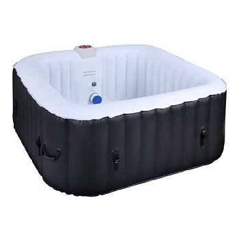 Inflatable Spa Sunspa Fyrkantig Svart 4 personer (155 x 155 x 65 cm)