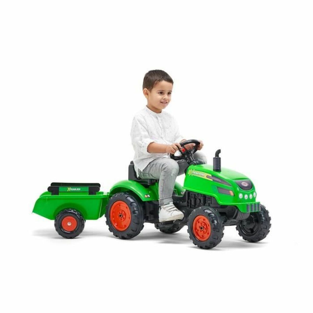 Pedaltraktor Falk Xtractor 2048AB Grön - 6