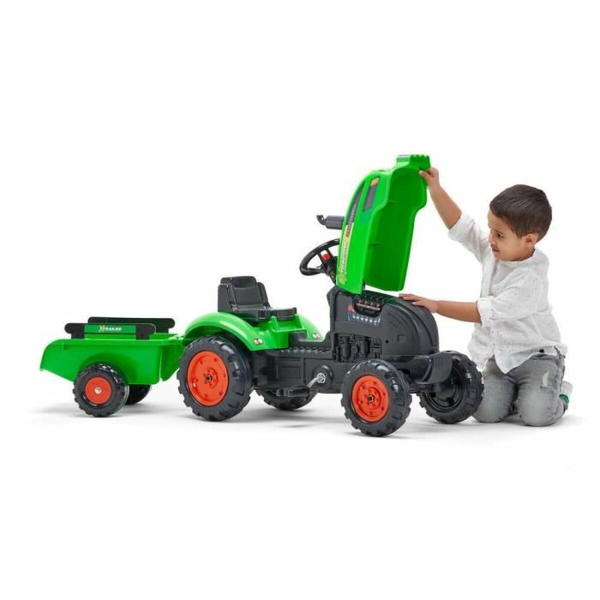 Pedaltraktor Falk Xtractor 2048AB Grön - 5