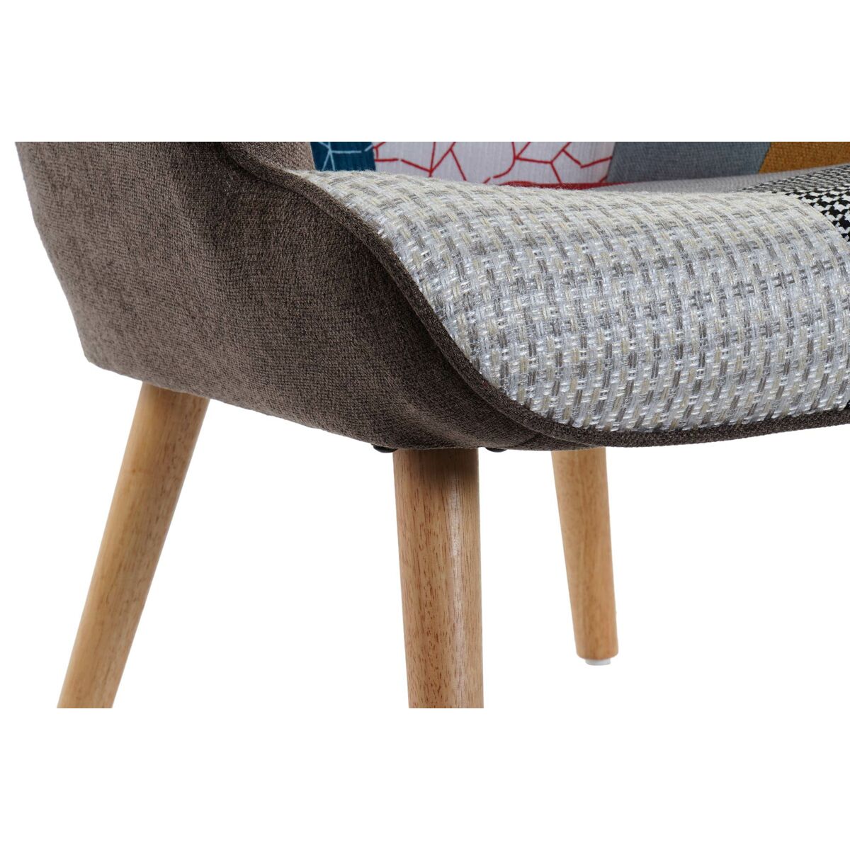 Fåtölj DKD Home Decor 70 x 73 x 100 cm Brun Gummiträ Multicolour - 3
