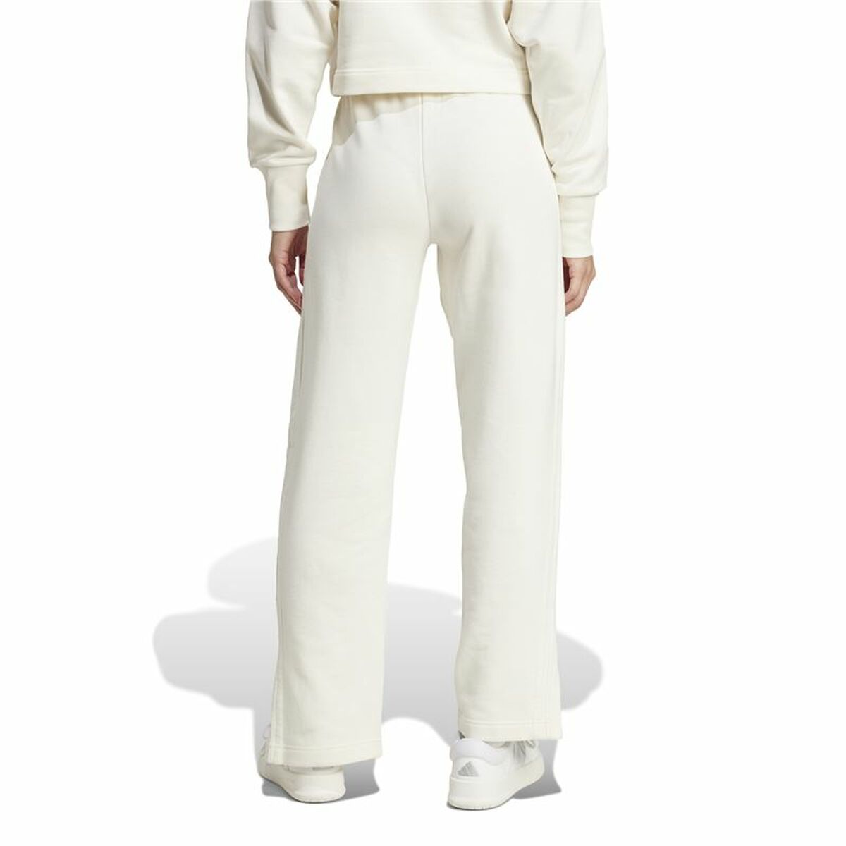 Långa träningsbyxor Adidas All Szn French Terry Vit Kvinna - 3