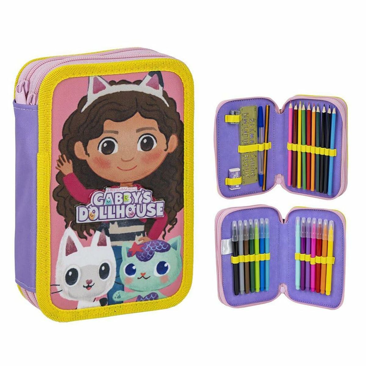 Pennfodral Gabby's Dollhouse Lila 12,5 x 19,5 x 4,5 cm