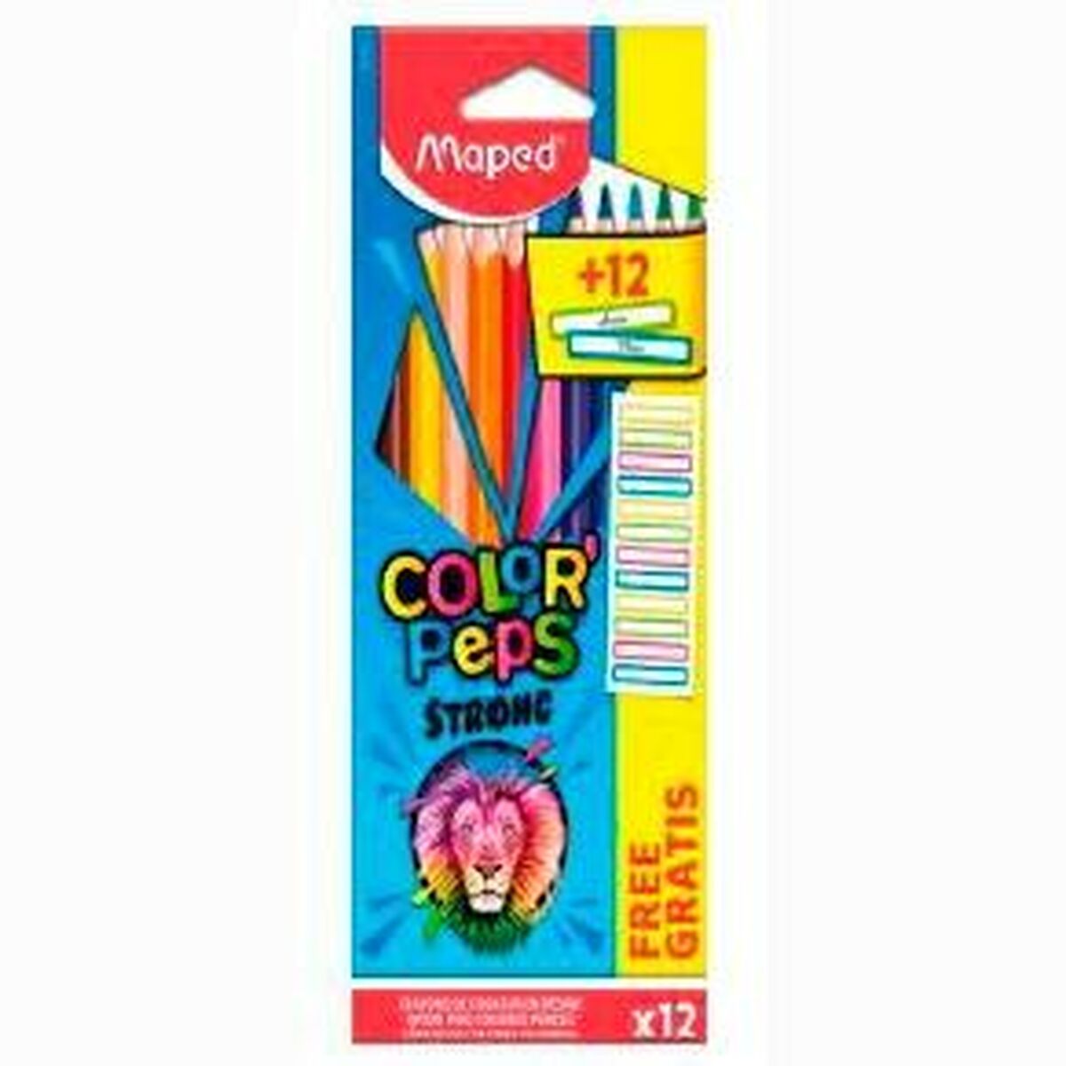 Färgpennor Maped Color' Peps Strong Multicolour 12 Delar (12 antal) - 2