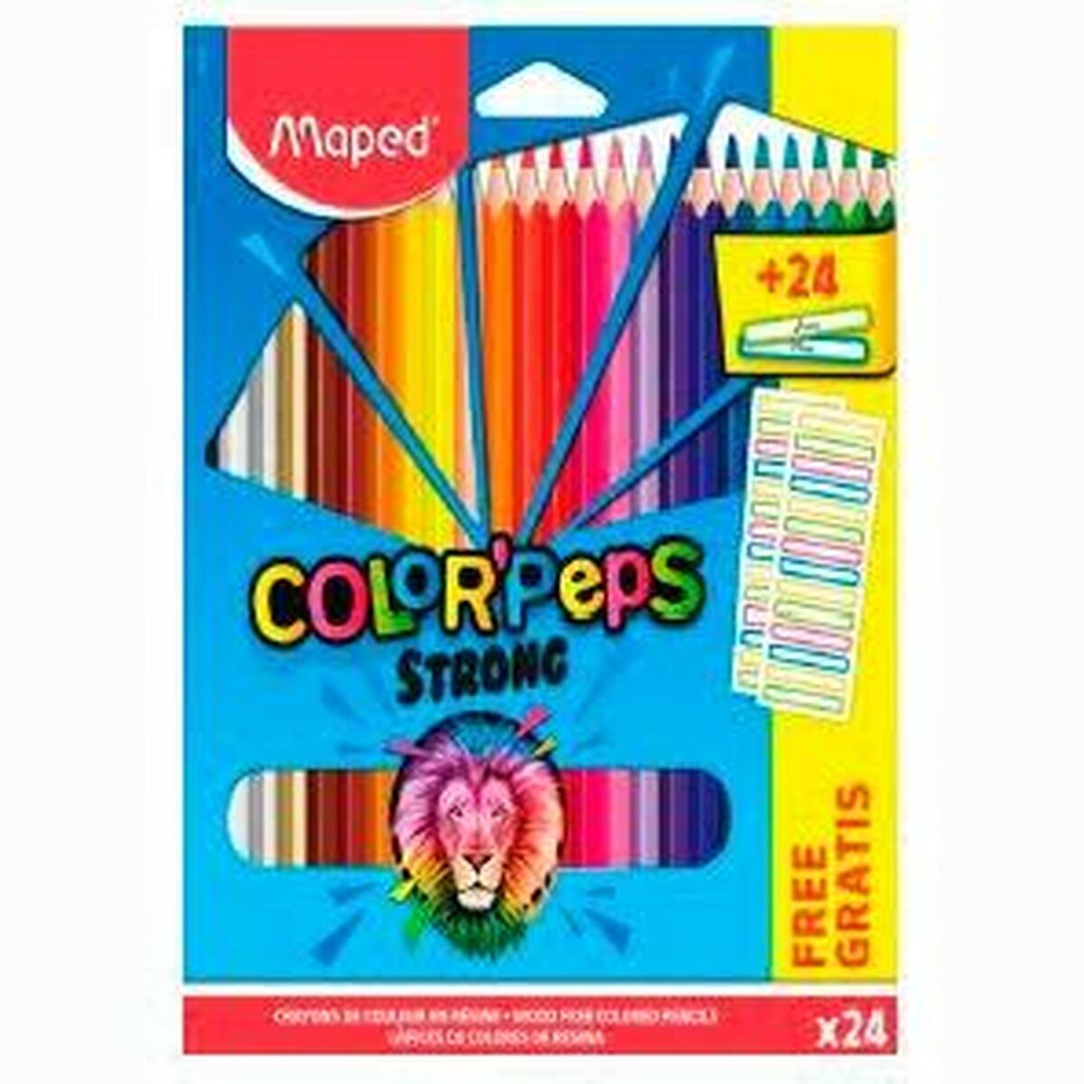 Färgpennor Maped Color' Peps Multicolour 24 Delar (12 antal) - 2