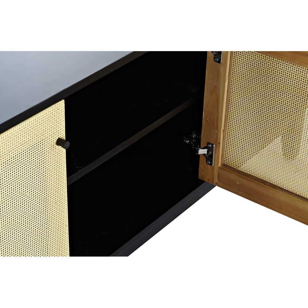 TV-möbler DKD Home Decor Svart Gran Rattan (160 x 65 x 38 cm) - 5