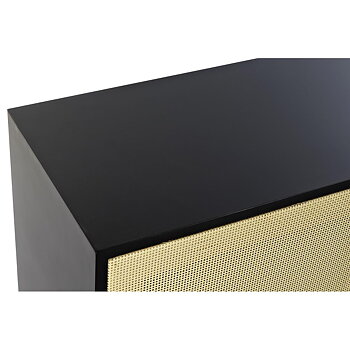 TV-möbler DKD Home Decor Svart Gran Rattan (160 x 65 x 38 cm)