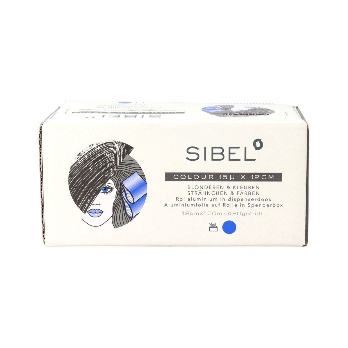 Aluminiumfolie Sinelco Sibel High Hår- och skönhetsvård 15 x 12 x 100 cm Blå - 2